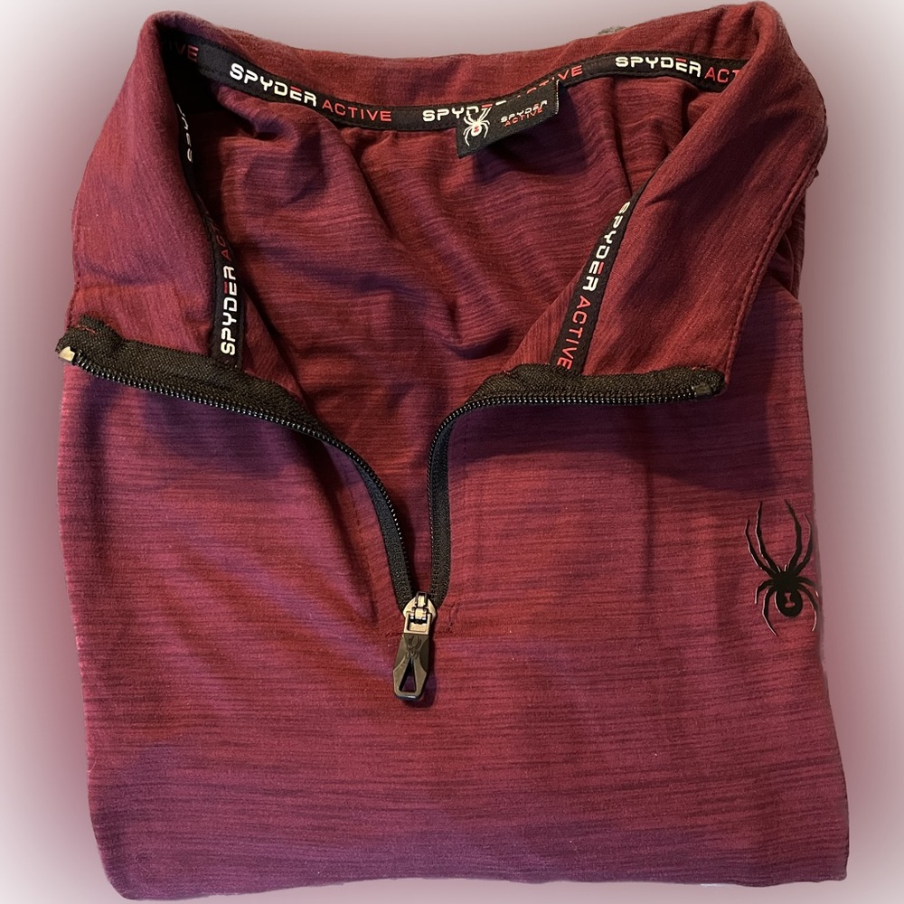 Men’s NWT Spyder red 1/4 zip pullover